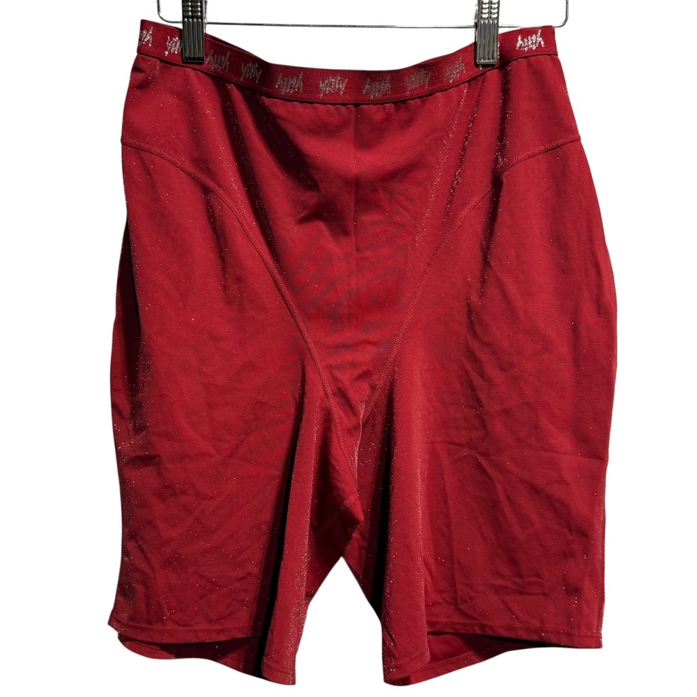 Yitty Spotlight Shaping High Waisted Short Sz XL Red Glitter Activewear Workout
